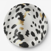 白黒金ゴールドウエスタンコウィド ペーパープレート (正面)