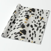 白黒金ゴールドウエスタンコウィド ラッピングペーパー (アンロールド)