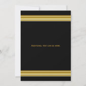 白黒金ゴールドエレガントパーティーイベント招待状 招待状 (裏面)