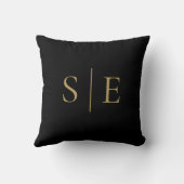 白黒金ゴールドエレガントミニマル クッション (裏面)