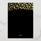 白黒金ゴールドエレガント卒業祝級 箔招待状 (裏面)