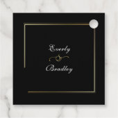 白黒金ゴールドエレガ縁どントウェディングありがとう フェイバータグ (裏面)