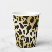 白黒金ゴールドカウスポット&ホースシュー誕生日 紙コップ (裏面)