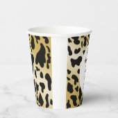 白黒金ゴールドカウスポット&ホースシュー誕生日 紙コップ (右)