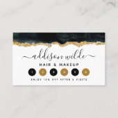 白黒金ゴールドカラーロイヤリティカード ロイヤリティカード (正面)