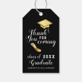 白黒金ゴールドクラス2025ありがとう卒業 ギフトタグ (裏面)