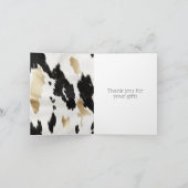 白黒金ゴールドグラムコウィドサウスウェストありがとう サンキューカード (内部)