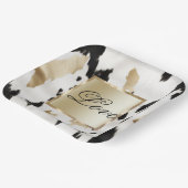 白黒金ゴールドグラムコウィドサウスウェスト結婚ウス ペーパープレート (傾斜あり)