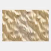 白黒金ゴールドグラムコウィドサウスウェスト結婚ウス ラッピングペーパーシート (正面2)