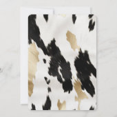 白黒金ゴールドグラムコウィドサウスウェスト結婚ウス 招待状 (裏面)