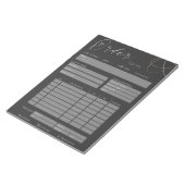 白黒金ゴールドグリッター受注型枠 ノートパッド (アングル)