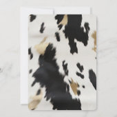 白黒金ゴールドコウィドウェスタン誕生日 招待状 (裏面)