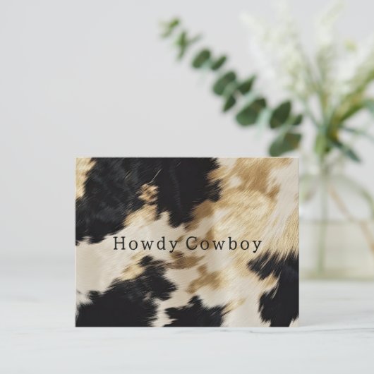 白黒金ゴールドコウィドハウディ ポストカード (スタンド正面)