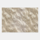 白黒金ゴールドコウィド女性のカーボーイスパークル誕生日 ラッピングペーパーシート (正面2)