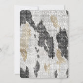 白黒金ゴールドコウィド女性のカーボーイスパークル誕生日 招待状 (裏面)