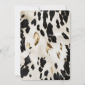 白黒金ゴールドサウスウェスト結婚コウィド 招待状 (裏面)