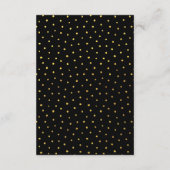 白黒金ゴールドスクリプトミニマルウェディングレセプション エンクロージャーカード (裏面)