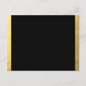 白黒金ゴールドストライプの円披露宴カード エンクロージャーカード (裏面)