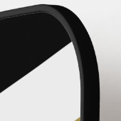 白黒金ゴールドストライプモノグラム ピックルボールラケット (左詳細)