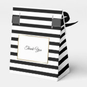 白黒金ゴールドストライプ赤エレガントちゃんシャワー フェイバーボックス (裏面サイド)