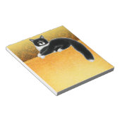 白黒金ゴールドツキシードキャットフェリックス ノートパッド (アングル)