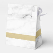 白黒金ゴールドハート大理石結婚の好意 フェイバーボックス (裏面サイド)