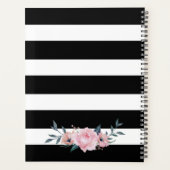 白黒金ゴールドピンクフローラウェディングプランナー プランナー手帳 (裏面)