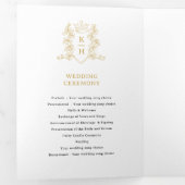 白黒金ゴールドフォトクラウンモノグラ結婚ムの 三つ折りプログラム (内部最初)