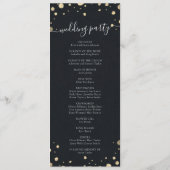 白黒金ゴールドフローラリース結婚式 プログラム (裏面)