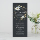 白黒金ゴールドフローラリース結婚式 プログラム (スタンド正面)