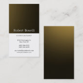 白黒金ゴールドプレーンモダン名刺 名刺 (正面/裏面)