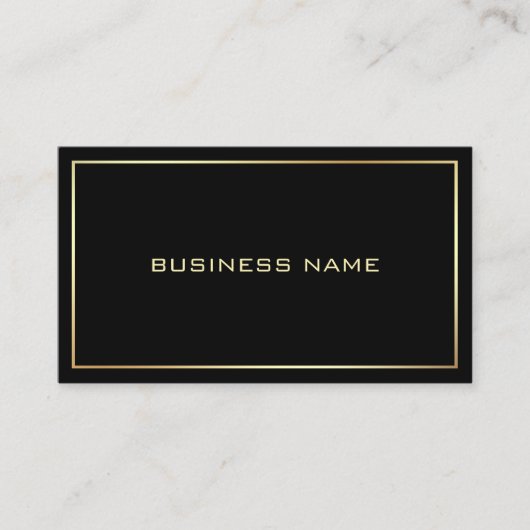 白黒金ゴールドプロフェッショナルエレガントモダン 名刺 (正面)