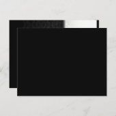 白黒金ゴールドマッチ折り空白の畳み座席表 ポストカード (正面/裏面)