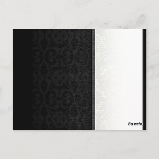 白黒金ゴールドマッチ折り空白の畳み座席表 ポストカード (裏面)