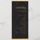 白黒金ゴールドミニマル結婚リスト式プログラム プログラム (正面)