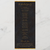 白黒金ゴールドミニマル結婚リスト式プログラム プログラム (裏面)