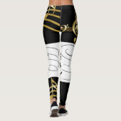 白黒金ゴールドミュージックノートレギンス レギンス (裏面)