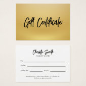 白黒金ゴールドモダンギフト券 (正面&裏面)