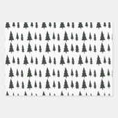 白黒金ゴールドモダンクリスマスツリー ラッピングペーパーシート (正面3)