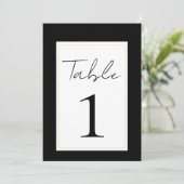 白黒金ゴールドモダンテーミニマルブル番号 招待状 (スタンド正面)