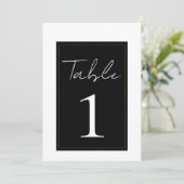 白黒金ゴールドモダンテーミニマルブル番号 招待状 (スタンド正面)