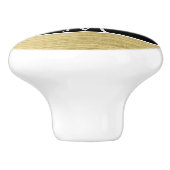 白黒金ゴールドモダンフローラグラムシエレガントック セラミックノブ (側面)