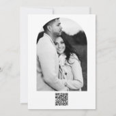 白黒金ゴールドモダンミニマルブライダルシャワー 招待状 (裏面)