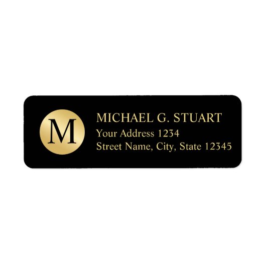 白黒金ゴールドモノグラエレガントム ラベル (正面)
