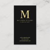 白黒金ゴールドモノグラエレガントム 名刺 (正面)