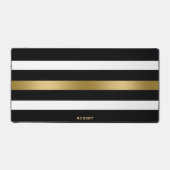 白黒金ゴールドモノグラム デスクマット (正面)