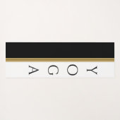 白黒金ゴールドヨガストライプマストライプット ヨガマット (裏面(横))