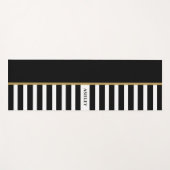 白黒金ゴールドヨガストライプマストライプット ヨガマット (正面(横))