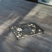 白黒金ゴールドリース結婚ズゲストブック ゲストブック