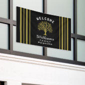 白黒金ゴールドロードトリップファミリー懇親会ツリー 横断幕 (ビルの外側)